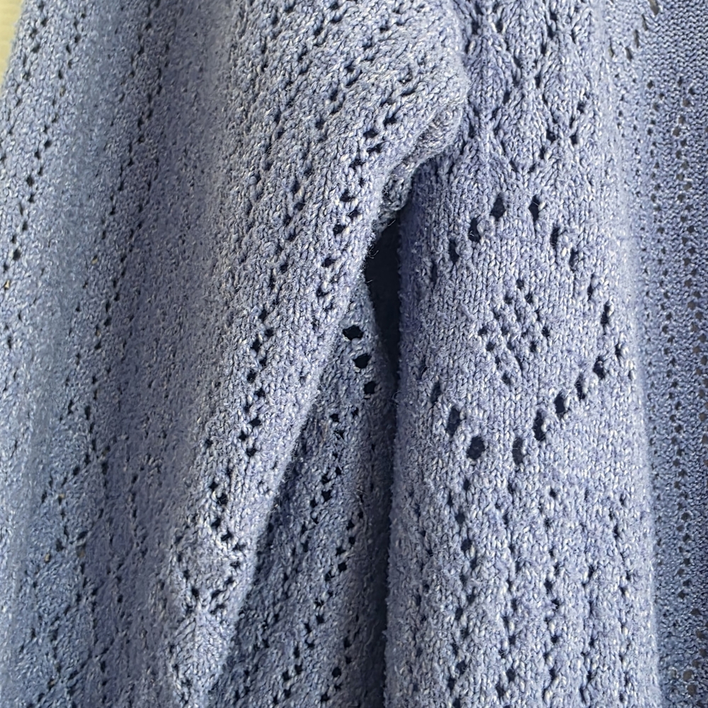 BloomChic Periwinkle Blue Open-Front Knit Cardigan 18-20 2x - Picture 3 of 3